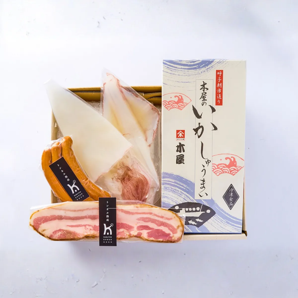 呼子海鮮と熟成ハムセット